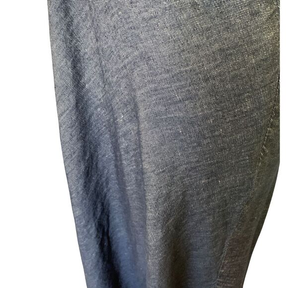 Zara Women Halter Neck Midi Dress XS Blue Minimal Elegant Side Zip Pre-Owned - Picture 7 of 7